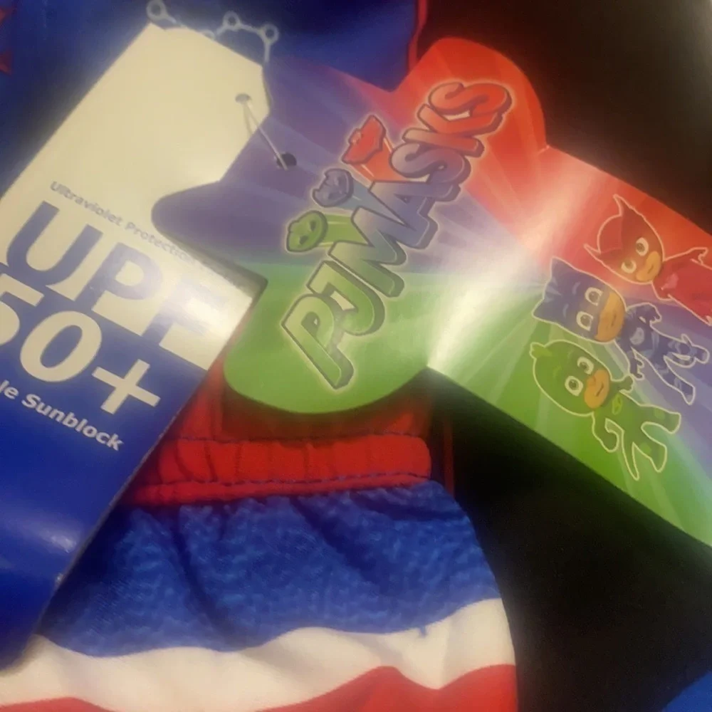PJ Mask & Nasa Boys Swim Trunks/Shorts Bundle 3T UPF 50+ Vacation Summer